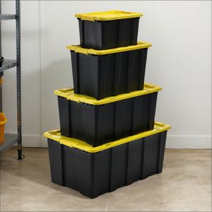 Boîte de rangement en <span class=keywords><strong>plastique</strong></span> de 100 <span class=keywords><strong>litres</strong></span> avec couvercle pour garages et outils de jardinage, boîte de rangement imperméable robuste multidimensionnelle - Product Image 1