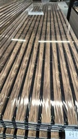 Panneau acoustique en fibre de polyester écologique avec lattes en bois, cloison insonorisée mobile pour matériaux de décoration intérieure