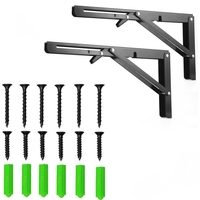 Support mural réglable en acier inoxydable SS201, 8-24 pouces, épaisseur 1,0 mm, étagère pliante triangulaire, table, banc Lingtian