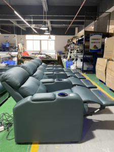 Moderne confortable en cuir véritable inclinable électrique théâtre canapé chaise multifonctionnelle Home cinéma meubles salon - Product Image 6