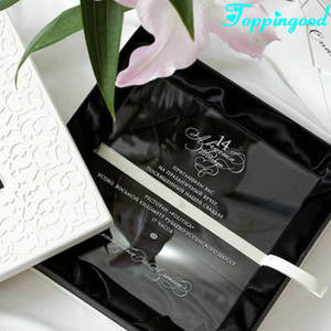 A buon mercato Piazza Acrilico Inviti di Nozze Con Giftbox Per La Cerimonia Nuziale & Del Partito - Product Image 6