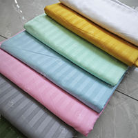 Tissu d'ameublement 100 % polyester gaufré à rayures de couleur unie, en promotion