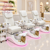 Fauteuil de pédicure électrique de luxe personnalisable avec logo, spa pour les pieds, fauteuil inclinable pour salon de beauté