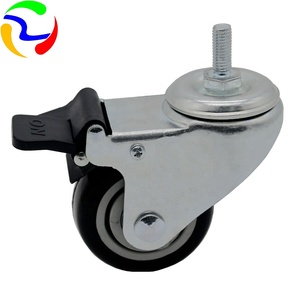 1/2/3/4/5/6 Zoll PVC-Rollen rotierende Universal bremslicht Industrie rollen Einkaufs wagen Rollen Wagen Lenkrad - Product Image 3