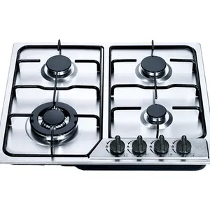 Estufa superior de cocina de seguridad, cocina de gas con 4 quemadores integrados, a precio bajo