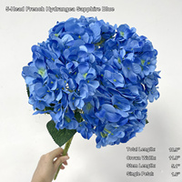 Bunga Hydrangea Biru HGA Bulk untuk Dekorasi Pernikahan, Batang Bunga Sutra untuk Vas Meja Ruang Tamu Rumah dan Dekorasi Pesta Hotel