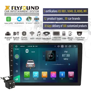 Flysonic Applicable To 15 European Brands ODM Services Size Customization 2din 9inch 2+32GB Navigation Android 10 Car DVD Player