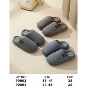 90003 Pantofole da Casa Calde Traspiranti in Pelle con Motivo a Spina di Pesce Impermeabili Suola in PVC/PU Morbide e Confortevoli per la Primavera - Product Image 3