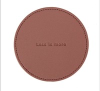 Sous-verres en cuir PU personnalisés avec logo, couleur au choix, 9*9*0.3cm, imperméables, motif circulaire, impression typographique, pour usage promotionnel