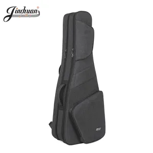 JINCHUANカスタム厚手防水オックスフォードファブリックダブルストラップホールド2エレキギターダブルエレキギターバッグギグギターバッグ - Product Image 1