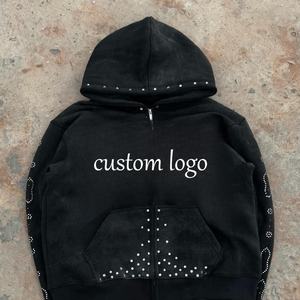 Sudadera con Capucha de Felpa Francesa de Alta Calidad, 100% Algodón, 450 g/m², Personalizada con Estampado, Bordado y Cierre de Cremallera - Product Image 3