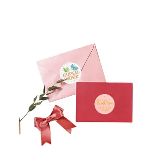 500 Stuks Dank U Stickers Voor Geschenkpakket Afdichting Kraftpapier Zelfklevend Etiket Voor Bruiloft Verjaardag Snoep Doos Briefpapier Stickers