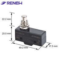 Renouveler les micro-interrupteurs RZ-15GQ-B3 haute précision 15A à piston à montage sur panneau SPDT/SPST interrupteurs de fin de course