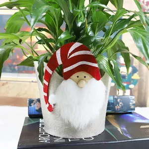 Noel Santa Gnome sepeti ev partisi depolama sepeti kumaş depolama sepeti Xmas için