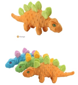 Jouet à mâcher pour animaux de compagnie en peluche Stegosaurus 2-en-1 avec balle TRP pour le nettoyage des dents molaires, anti-morsure, écologique, jouet d'entraînement couineur, jouet souple pour chien - Product Image 2