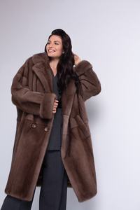 <strong>Plus</strong> <strong>Size</strong> Mink <strong>Swing</strong> <strong>Coat</strong> Long Winter Fashion Button Decoration Cozy and Sexy Casual Outerwear Windproof Mink <strong>Coat</strong> Pastel - Product Image 3