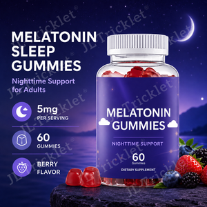 Gomitas de Melatonina para Dormir, 5 mg por Porción, Sabor a Bayas, 60 Unidades, Apoyo Nocturno para Adultos, Fabricante de Marca Privada OEM - Product Image 3