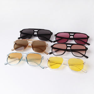 2259 <span class=keywords><strong>occhiali</strong></span> da sole da donna alla moda da pilota <span class=keywords><strong>Vintage</strong></span> a doppi ponti lenti gialle <span class=keywords><strong>occhiali</strong></span> da sole da donna <span class=keywords><strong>occhiali</strong></span> da aviazione - Product Image 1