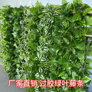 Vigne artificielle Hua Qianyun Pothos 100cm-200cm, feuilles en soie, verdure décorative pour mariage, maison, extérieur - Product Image 2