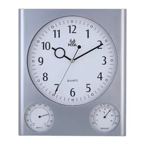 Personnalisé décoratif analogique thermomètre baromètre hygromètre Station météo extérieure intérieure moderne horloge murale à l'heure
