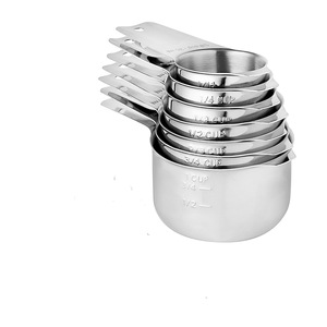 Compra al por Mayor de 13 Piezas de Cucharas y <span class=keywords><strong>Tazas</strong></span> <span class=keywords><strong>Medidoras</strong></span> de Acero Inoxidable 304 de 15 ml, 1/4 y 1 Taza, con Báscula Digital, 18/8 (304) - Product Image 4