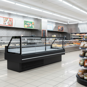 Réfrigérateur commercial à refroidissement par air <span class=keywords><strong>de</strong></span> 2,9 m, réfrigérateur numérique à température unique, vitrine pour la viande fraîche et le poisson, réfrigérateur/vitrine pour boucheries - Product Image 1