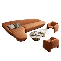 Ensemble de canapés en cuir italien moderne et minimaliste pour bureaux, réceptions d'entreprise, hôtels, hôpitaux, espaces résidentiels, salles de séjour