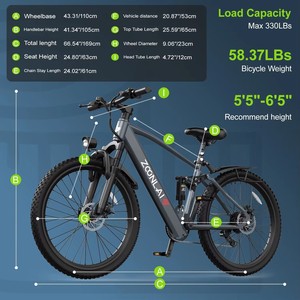 WindChaser 36V 500W Bicicleta Eléctrica 26 "Cadre en acier au carbone Batterie 13AH Vélo de ville électrique Frein à disque Bicyclette <span class=keywords><strong>Electrique</strong></span> - Product Image 6