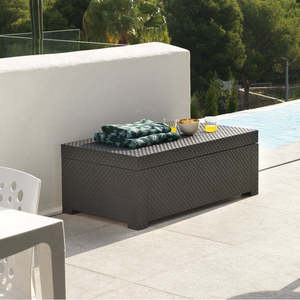 Baule portaoggetti rettangolare multifunzionale ecologico Diva Outdoor in resina per riporre attrezzi, cuscini, utensili per barbecue - Product Image 5