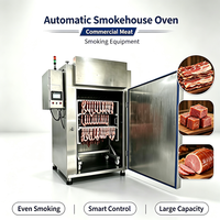 Nouveau Four de Fumage Industriel Grande Capacité en Acier Inoxydable, Fumoir Commercial pour Viande avec Écran Tactile, pour la Transformation de la Viande