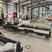 Sierra de corte automática CNC PLC de doble cabezal a 45 grados para ventanas y puertas de aluminio, certificada CE, máquina para fabricación de ventanas