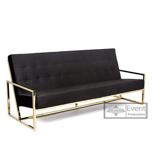Divano per il tempo libero in velluto di vari colori in stile italiano divano per amante della struttura in acciaio inossidabile per matrimoni di eventi - Product Image 5