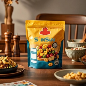 Bolsas de Papel Kraft Impresas Personalizadas con Cierre Ziplock, Bolsas de Mylar para Nueces y Cacahuetes, Bolsas para Snacks, Bolsas para Mezcla de Nueces, Chicle y Sushi - Product Image 5