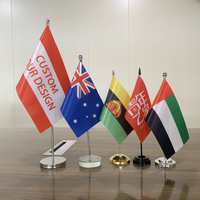 Produit promotionnel : Drapeau de table de bureau personnalisé avec logo, Inde, avec support de mât