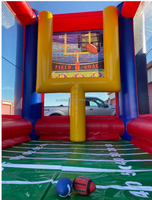 Grand jeu de football gonflable avec but et souffleur, jeu de tir au football gonflable