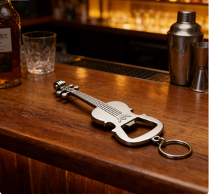 Llavero Abridor de Botellas de Metal con Forma de Violín Personalizado, Abridor de Cerveza 3D con Forma de Violín para Amantes de la Música y Bares - Product Image 2