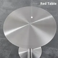 Vente Spéciale Limitée - Table d'Appoint Ronde en Acier Inoxydable Argenté Style Moderne - Meuble de Salon - Table à Manger - Table Basse