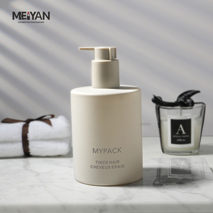 Mypack Sang Trọng Matte Frosted Cảm Ứng Mềm Mại Kaki Dầu Gội Điều Hòa Và Kem Dưỡng Da Gel Chai Nhựa Thiết Lập - Product Image 3