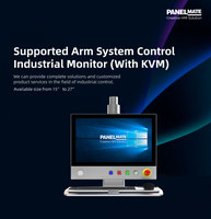 Moniteur industriel d'affichage à cristaux liquides d'écran tactile de 21.5 pouces fixé au mur de taille personnalisée IP65 système industriel de bras de soutien d'affichage