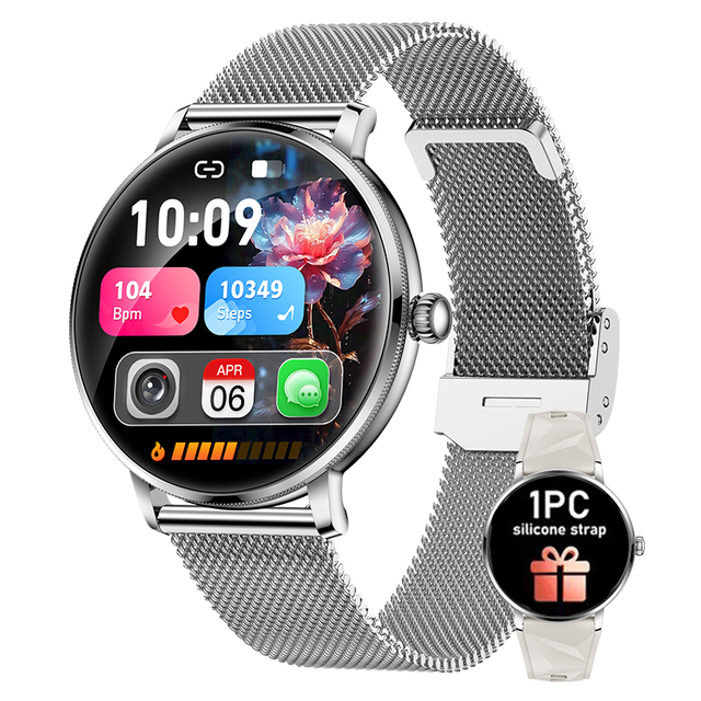 Direct Factory 2026 New AK107 Smartwatch 1.19" AMOLED BT Call IPX8 Waterproof HR SpO2 Multi-Sport Fitness Sleep AI Silicone
