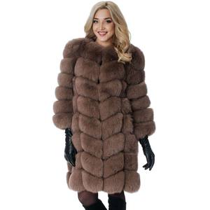 Cappotto Lungo in Finta Pelliccia di Volpe per Donna, Nuovo Modello Autunno Inverno, Spesso e Caldo - Product Image 1