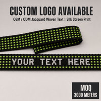 Sangle en nylon luminescente verte de 20 mm et 25 mm, personnalisable, pour équipement de plein air et pièces de sacs