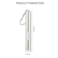 QXMOVING 3-en-1 Mini porte-clés torche lumière rouge LED 395nm lampe de poche UV AAA batterie étanche détecteur d'argent 3W puissance