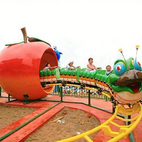 Manèges d'extérieur pour enfants, train à fruits sur rail, montagnes russes à chenilles, roues de montagnes russes à vendre