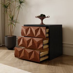 Armoire Carmen rétro en bois massif pour petit appartement, rangement <span class=keywords><strong>TV</strong></span>, complète tout décor de salon - Product Image 4