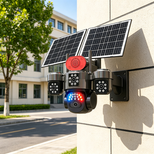 Caméra solaire 4G à 4 objectifs AOV 5MP avec audio bidirectionnel, IP66, pour extérieur, fonctionnement continu 24h/24, adaptée à l'Europe, longue autonomie - Product Image 3
