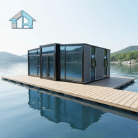 Maison conteneur préfabriquée moderne extensible de 20 pieds, 3 chambres, maison modulaire de glamping, toilettes portables avec garantie de 5 ans