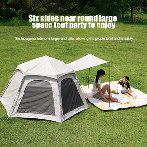 Portable Folding <b>Sunscreen</b> Hexagonal Outdoor Automatic Thickening Rain Park Tent Four-season One Bedroom Oxford Fabric - Product Image 4