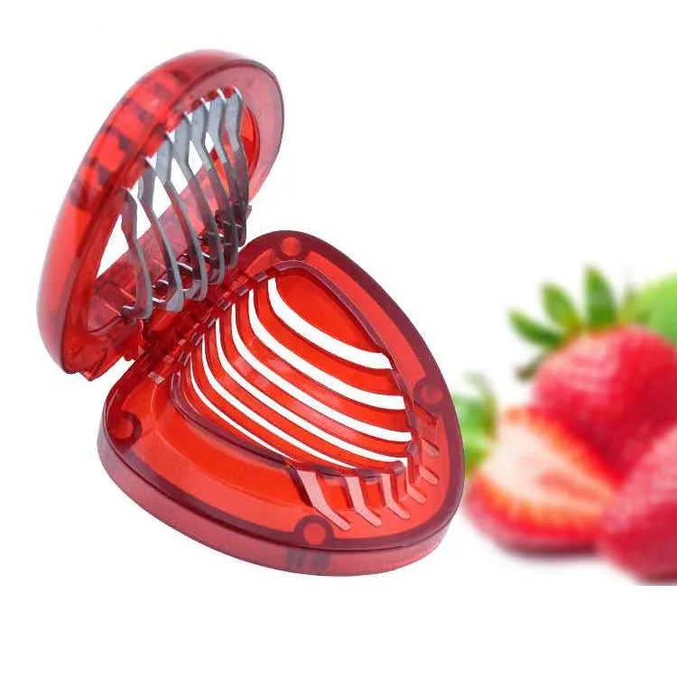 Keuken Accessoire Rvs Aardbei Vorm Fruit Cutter Slicer