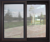 Fenêtres coulissantes en aluminium incassables, norme CE australienne, fenêtres coulissantes en aluminium réglables, fenêtres en verre trempé